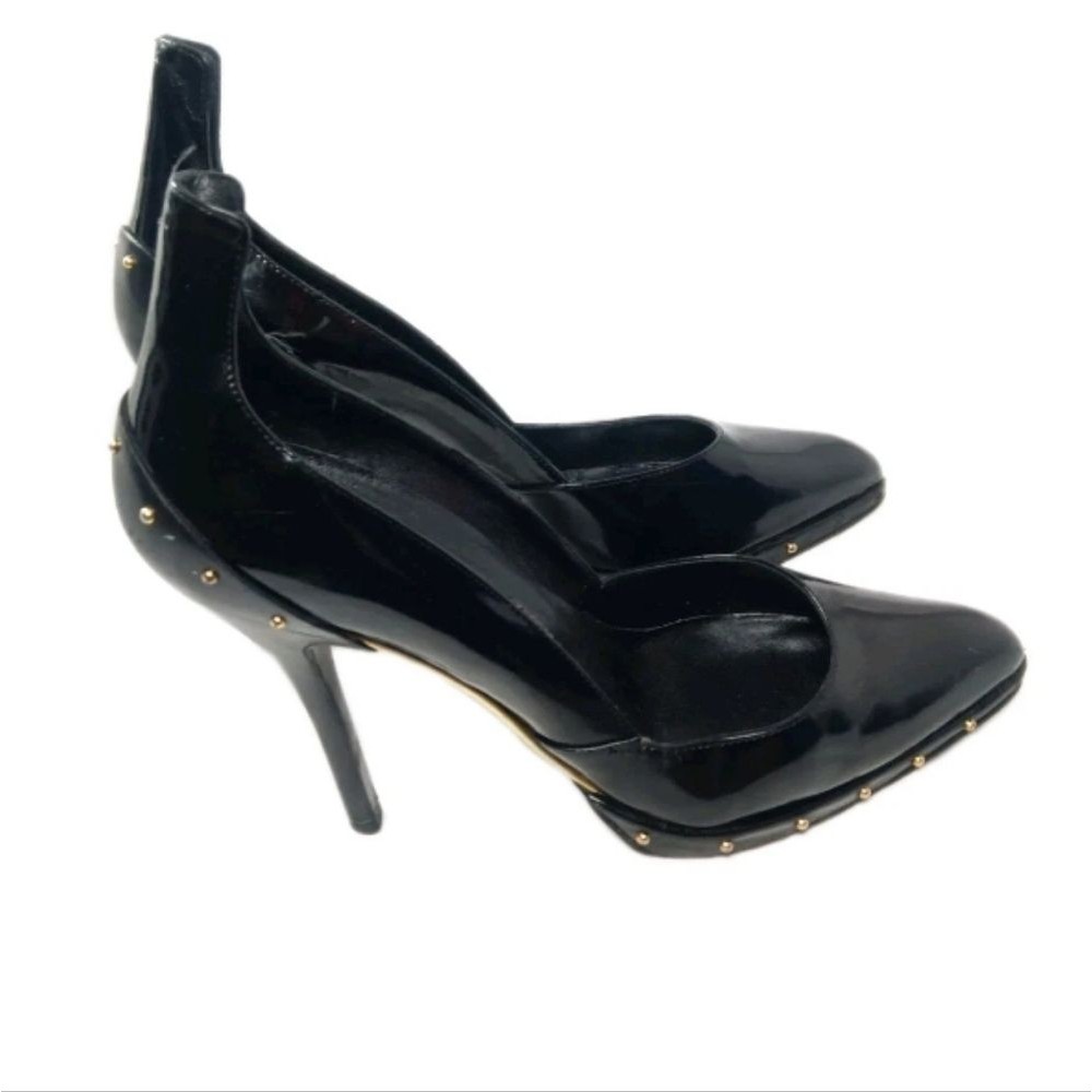 Gucci Black Leather Studded D’orsay Pumps Size 8 B Shoes Heels